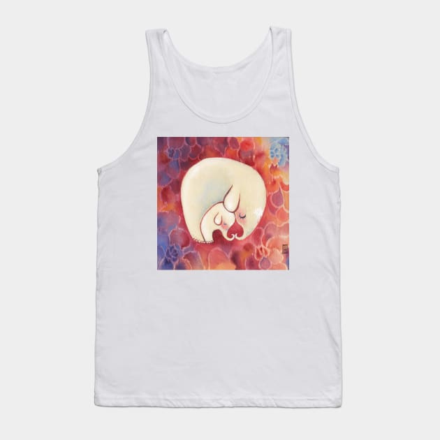 Mothers Day Elephants Tank Top by Alina Chau